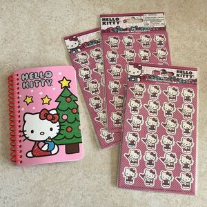 Hello Kitty Sticker Sheets 3 Sets and Notepad Christmas Holiday